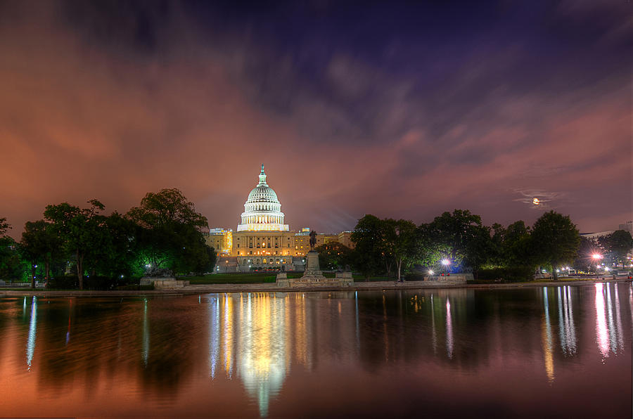 Capitol at Night Photograph by Michael Donahue