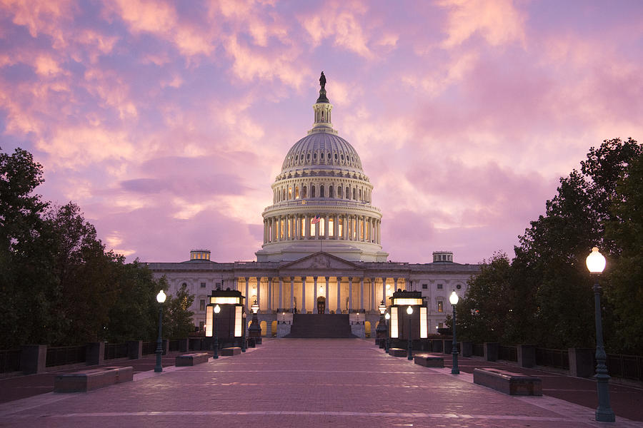 Capitol Building Sunset - Washington DC Photograph by MikeyLPT