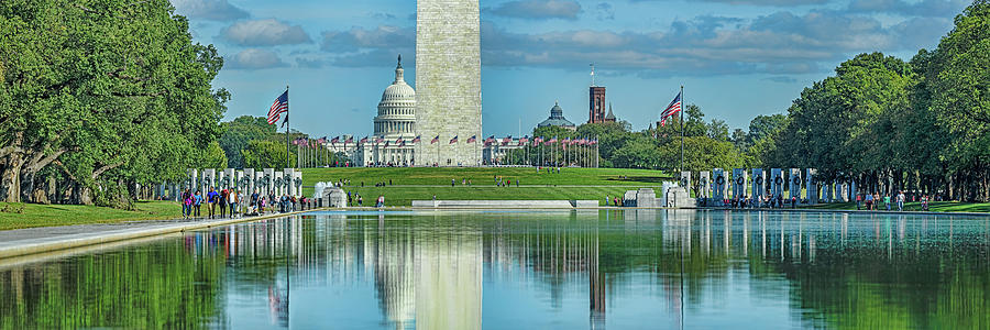 Architecture Photograph - Capitol Building With Washington by Panoramic Images