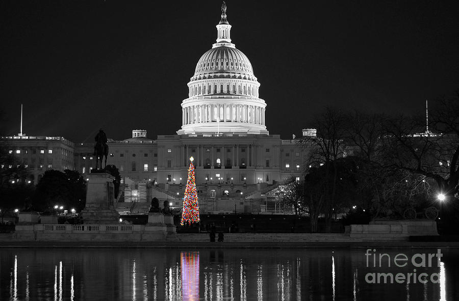 Capitol Christmas Photograph by Shawn OBrien