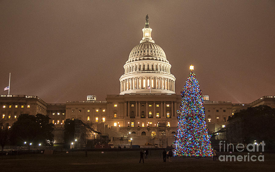 Christmas Photograph - Capitol Christmas by Terry Rowe