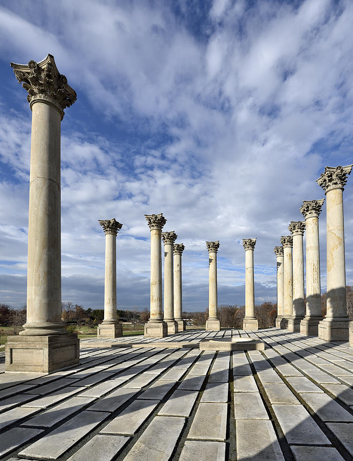 Capitol Columns - National Arboretum Photograph by Brendan Reals