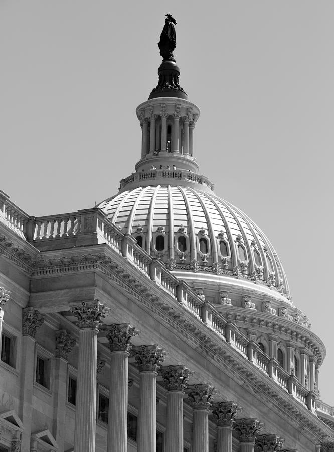 Black And White Photograph - Capitol Dome by Dan Neri