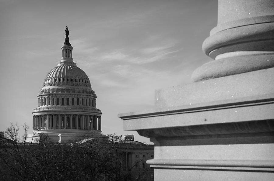 Capitol Dome in Black and White Photograph by Michael Donahue