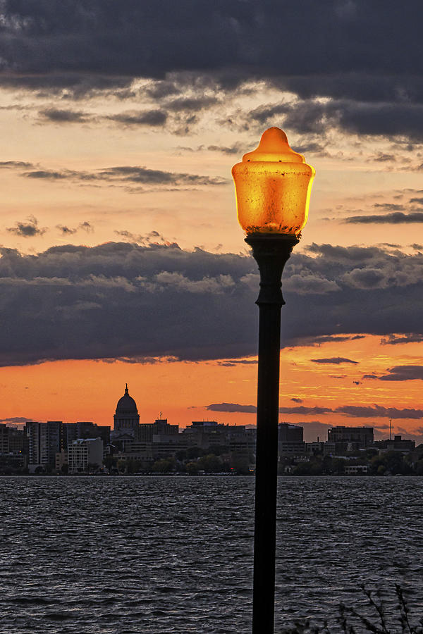 Capitol - Madison and Lamp Photograph by Steven Ralser