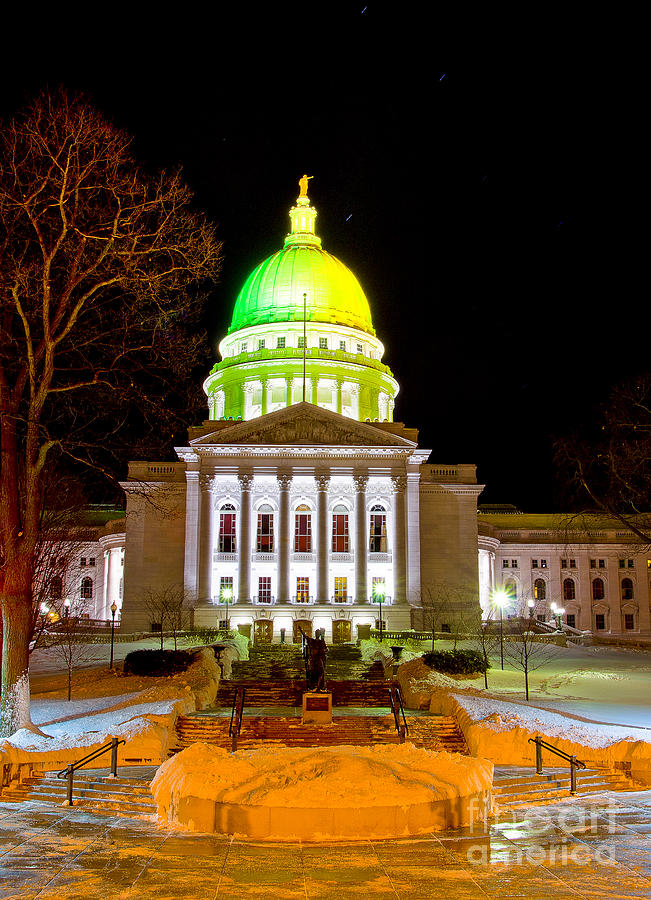 Capitol Madison Packers Colors Photograph by Steven Ralser