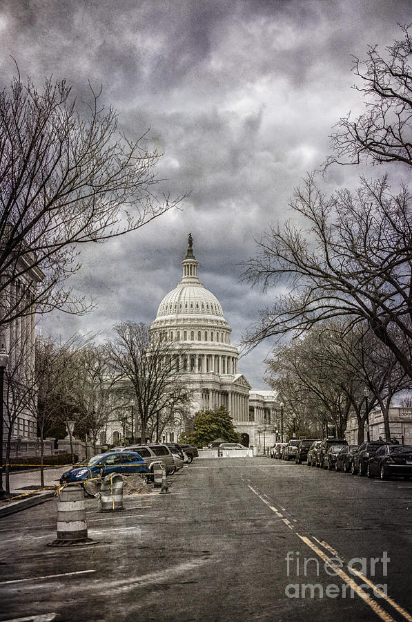 Capitol on a Blustery Day Photograph by Terry Rowe Capitol on a Blustery Day Photograph by Terry Rowe