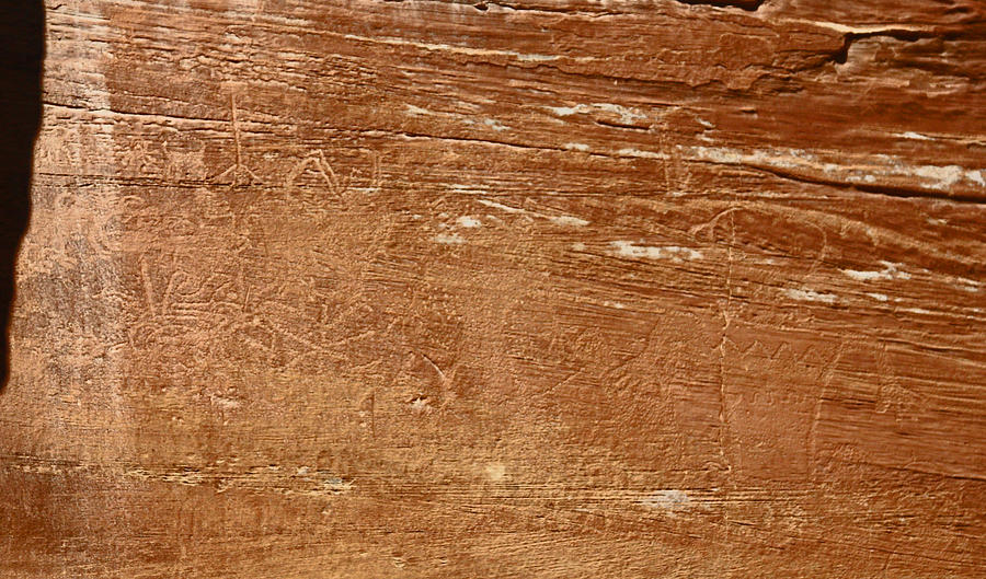 National Parks Photograph - Capitol Reef NP Petroglyph by Jean Clark