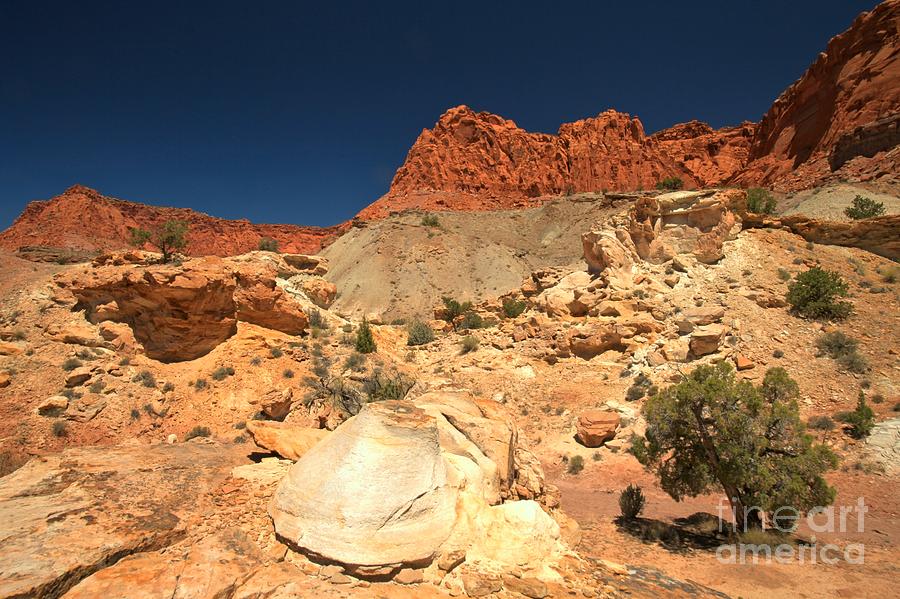 Capitol Reef National Park Photograph - Capitol Reef Rugged Landscape by Adam Jewell