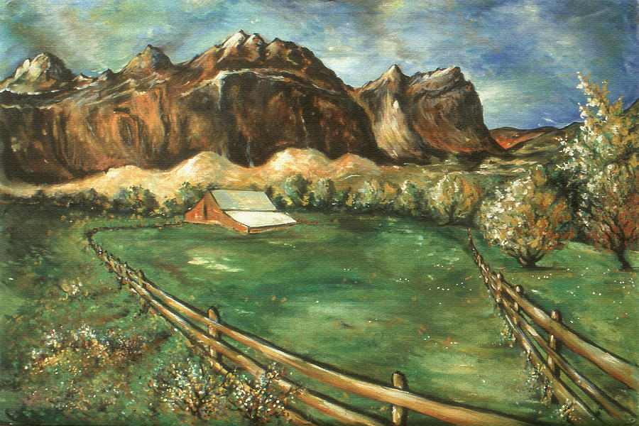 Capitol Reef Utah - Landscape Art Painting Painting by Peter Potter