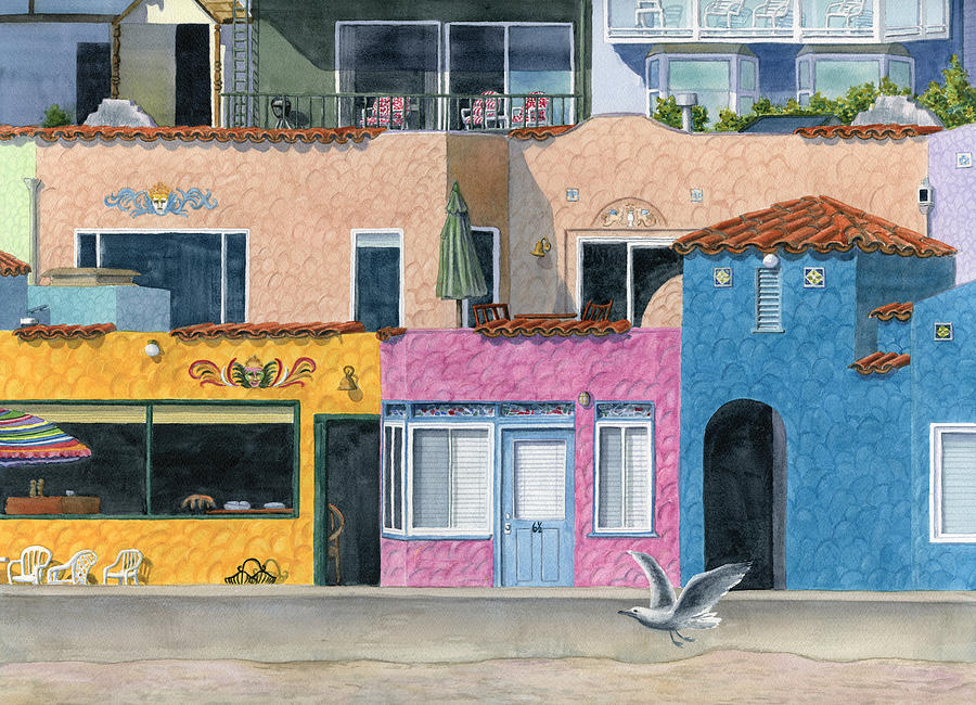 Beach Painting - Capitola Venetian Two by Karen Wright