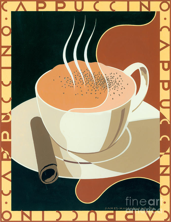 Vintage Digital Art - Cappuccino by MGL Meiklejohn Graphics Licensing