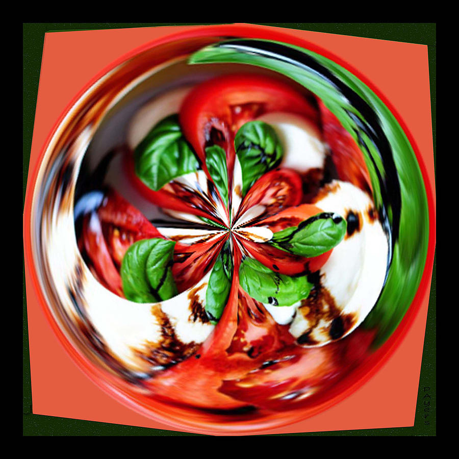 Tomato Photograph - Caprese Salad Orb by Paula Ayers