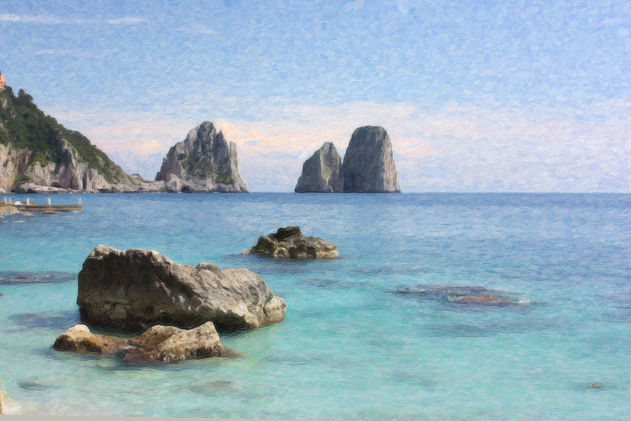 Capri Sea Itl3878 Painting by Dean Wittle