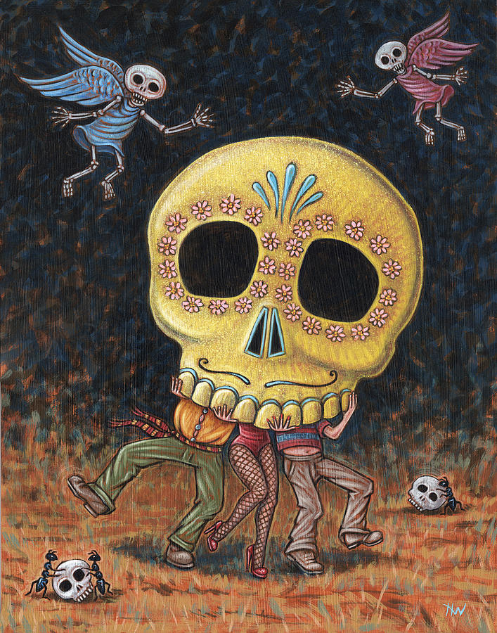 Caprichos Calaveras #2 Painting by Holly Wood
