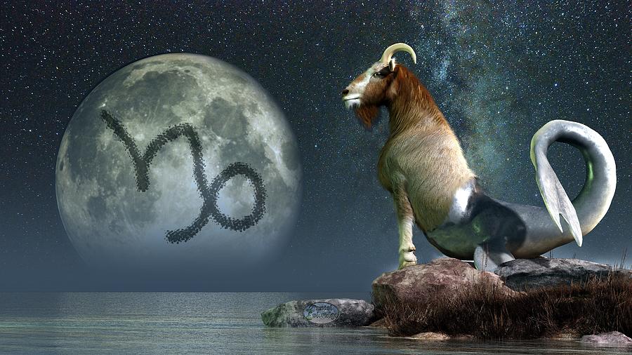 Capricorn Zodiac Symbol Digital Art by Daniel Eskridge Fine Art America