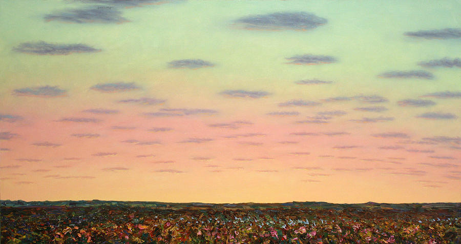 Caprock Sunrise Painting by James W Johnson