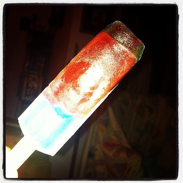 Captain America Popsicle For My Sore Photograph by Megan Wolowitz