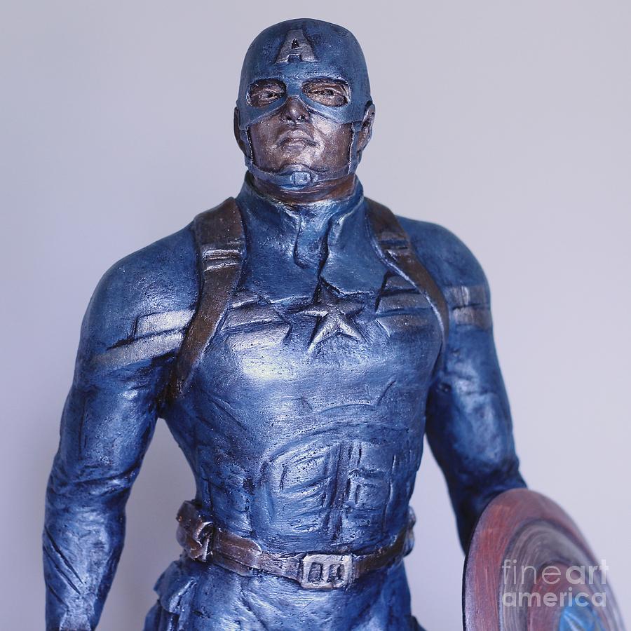 Captain Sculpture - Captain America by Wayne Headley