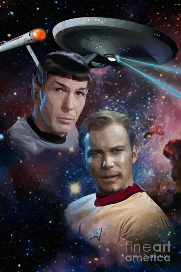 Star Trek Digital Art - Captain and First Officer by Joseph Juvenal
