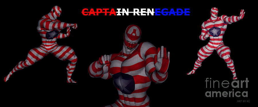 Captain Renegade Super Hero Combating Crime Digital Art by Vintage Collectables