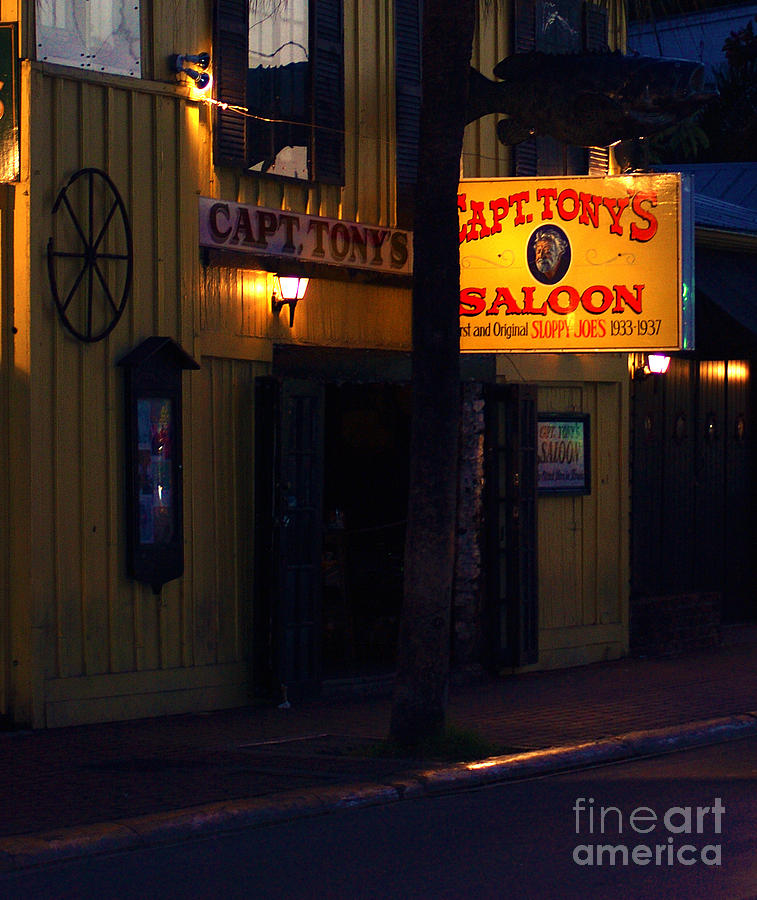 Captain Tonys Famous Bar In Key West Florida Photograph