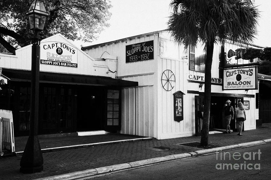 Key Photograph - Captain Tonys Saloon Site Of The Original Sloppy Joes Bar Frequented By Ernest Hemingway Key West Fl by Joe Fox
