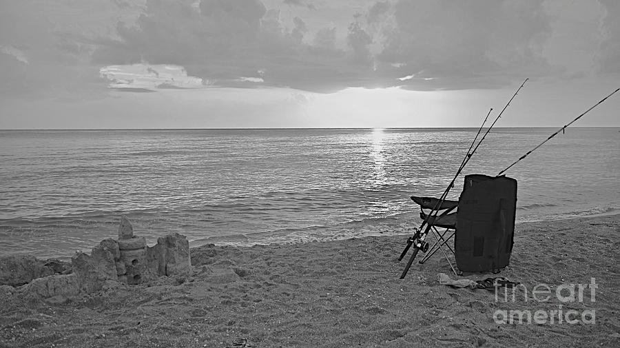 Captiva Sunset Black and White Photograph by Carol  Bradley