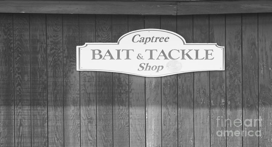Captree Bait and Tackle Shop in Black and White Photograph by John Telfer