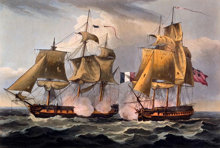 Capture Of Castor Drawing by Thomas Whitcombe