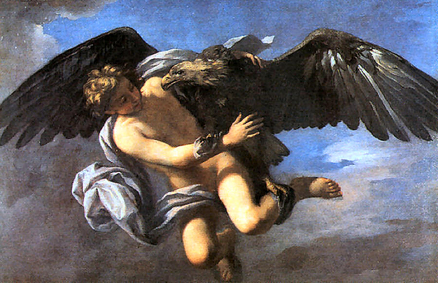 Capture of Ganymede Painting by Anton Domenico Gabbiani