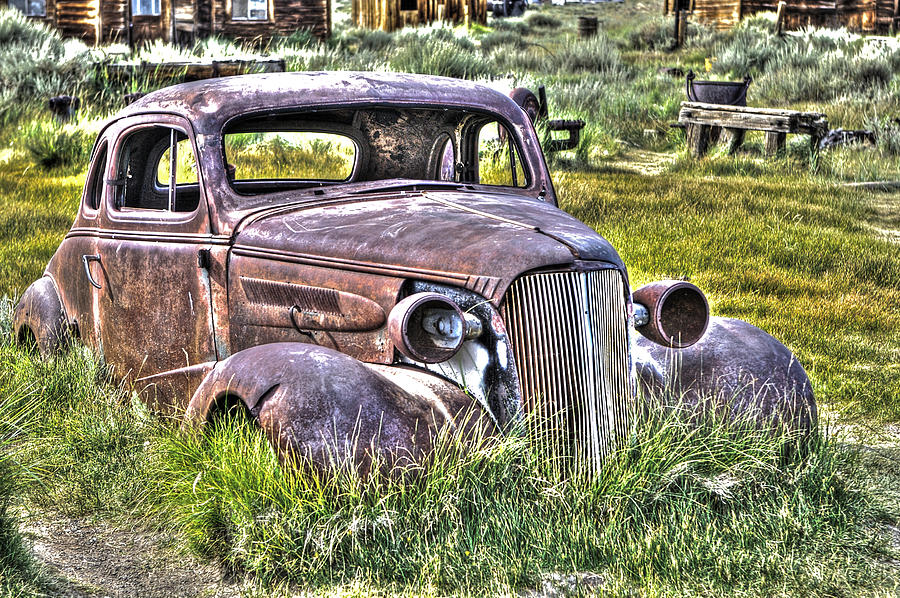 Car at Bodie Photograph by SC Heffner