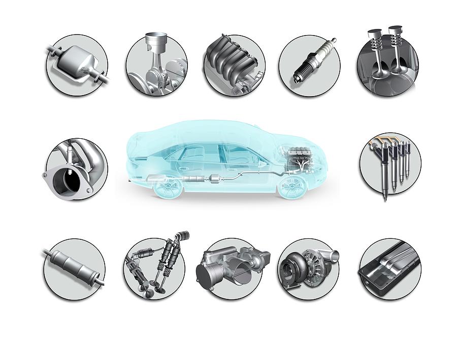 Car Components Photograph by Claus Lunau/science Photo Library