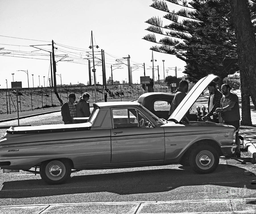 Vintage Photograph - Car Enthusiasts by Cassandra Buckley