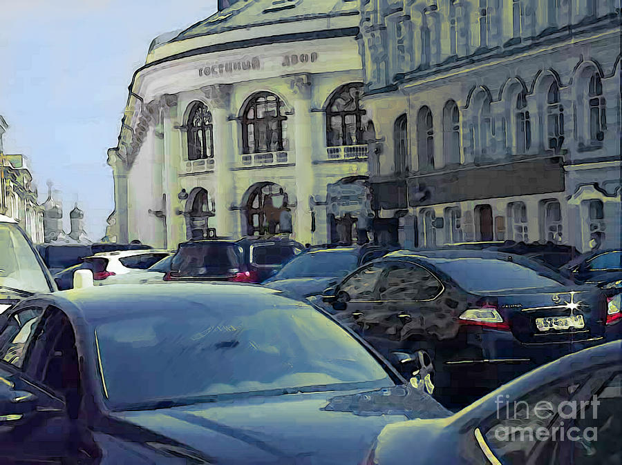 Moscow Painting - Car Parking- Moscow by Airton Sobreira