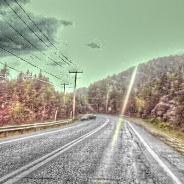 Mountain Photograph - #car #road #sky #mountains #light #sun by Patrice Gagnon
