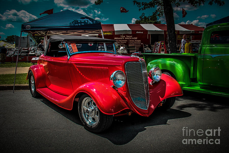 Car Show Ready Photograph by Perry Webster