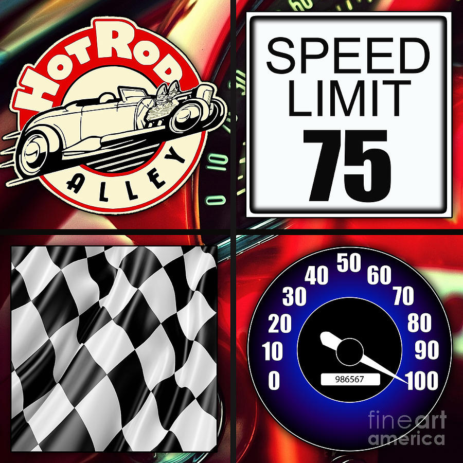 Speed Demon Art for Boys and Men Mixed Media by Marvin Blaine