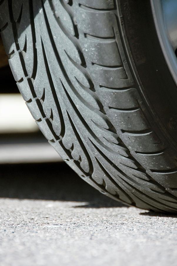 Car Tyre Tread Pattern Photograph by Trl Ltd./science Photo Library