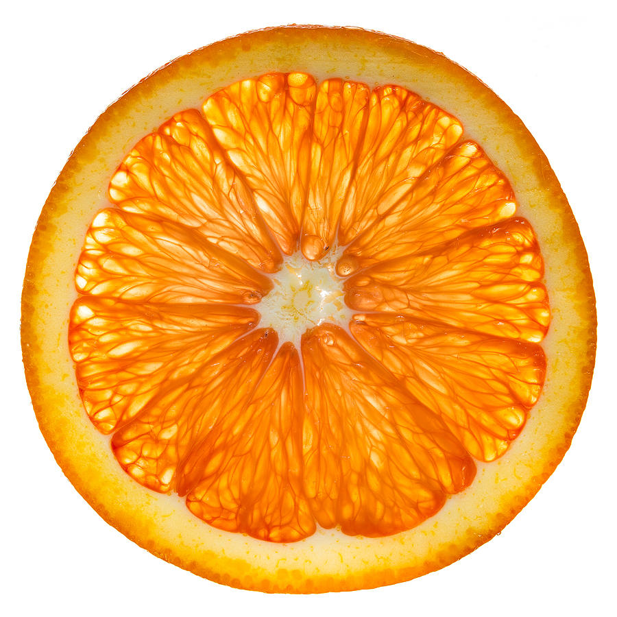 Fruit Photograph - Cara Cara Orange Slice by Steve Gadomski