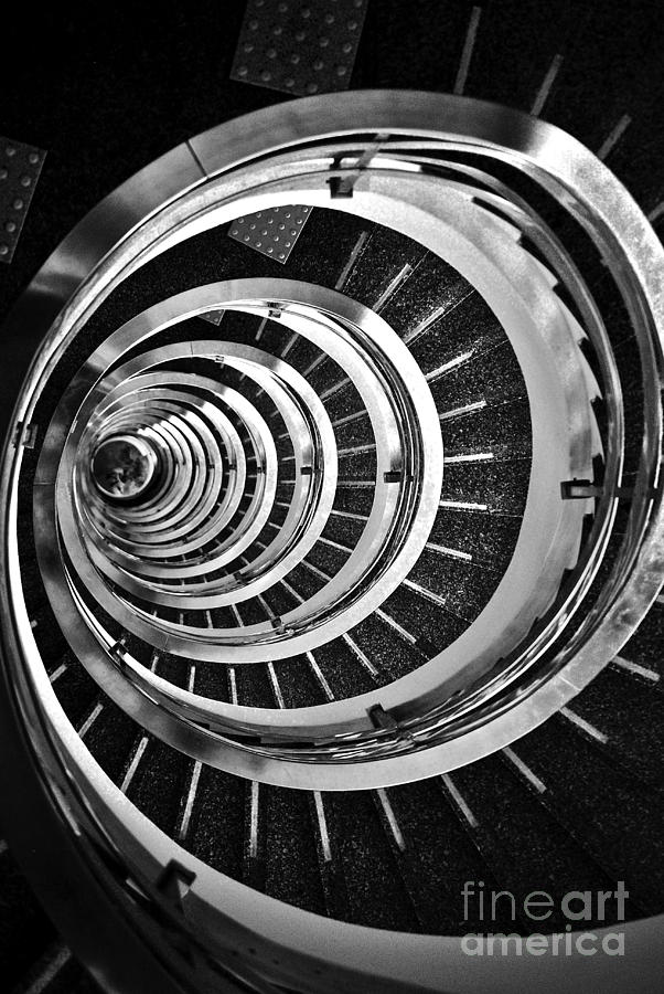 Time Tunnel Spiral Staircase in Sao Paulo Brazil Photograph by Carlos Alkmin
