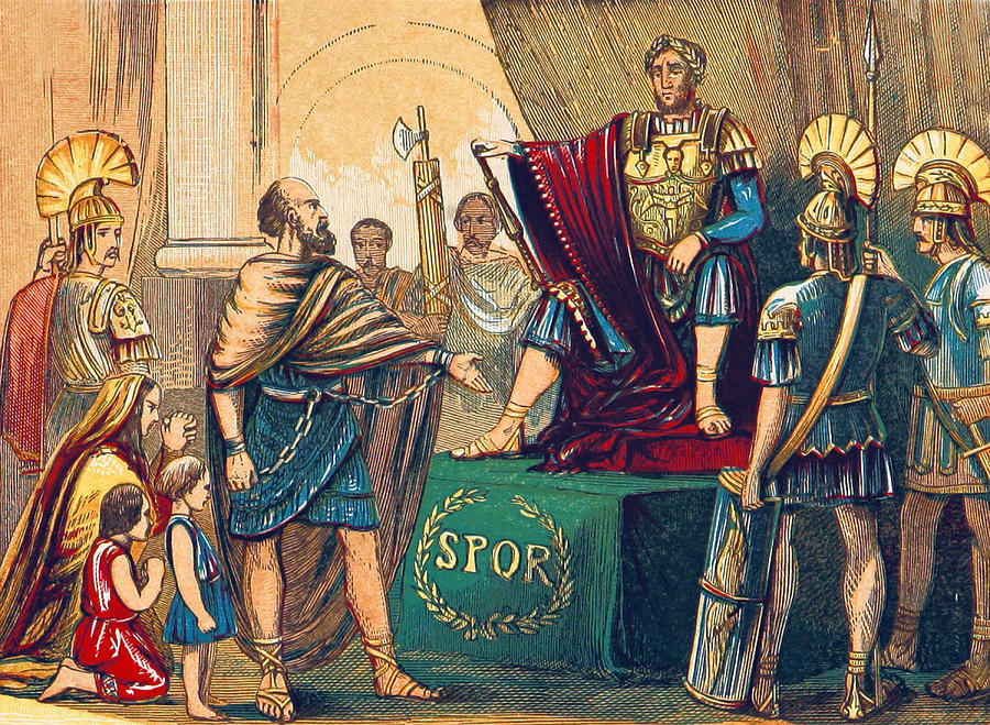 Caractacus Before Emperor Claudius, 1st Photograph by British Library
