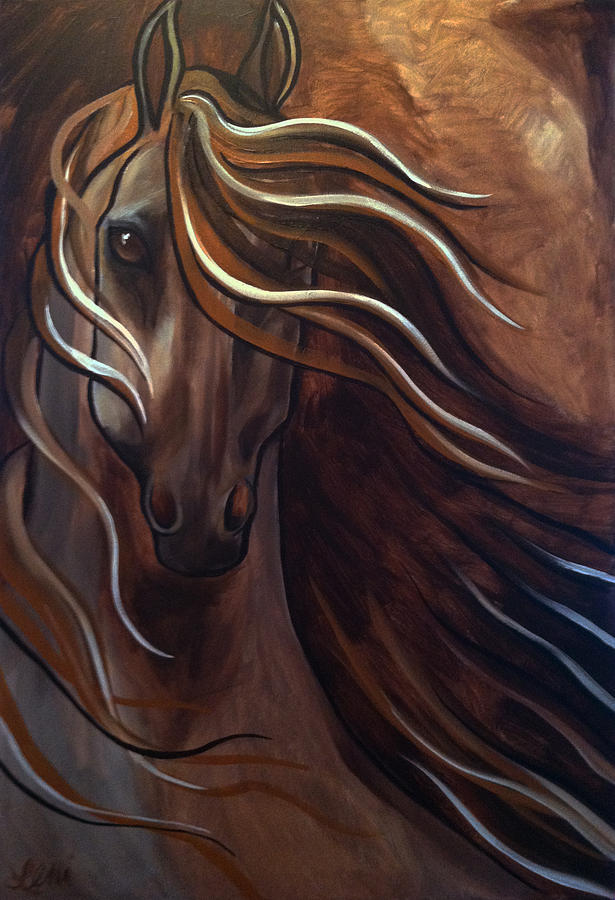 Horse Painting - Caramel Horse by Leni Tarleton