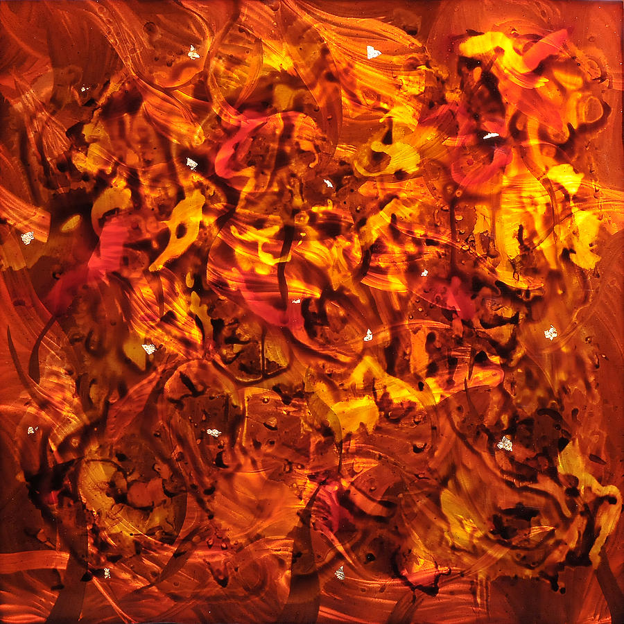 Abstract Painting - Caramel by Rick Roth