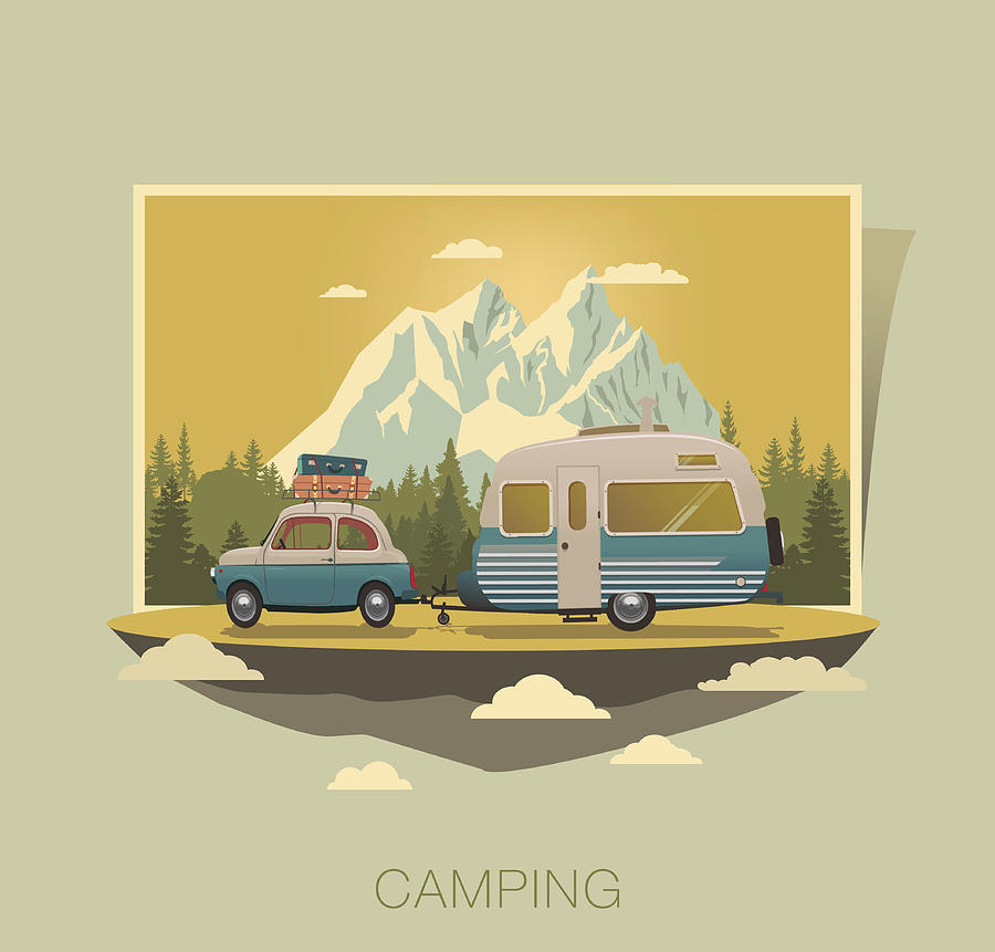 Caravan camping Drawing by Aşkın Dursun KAMBEROĞLU