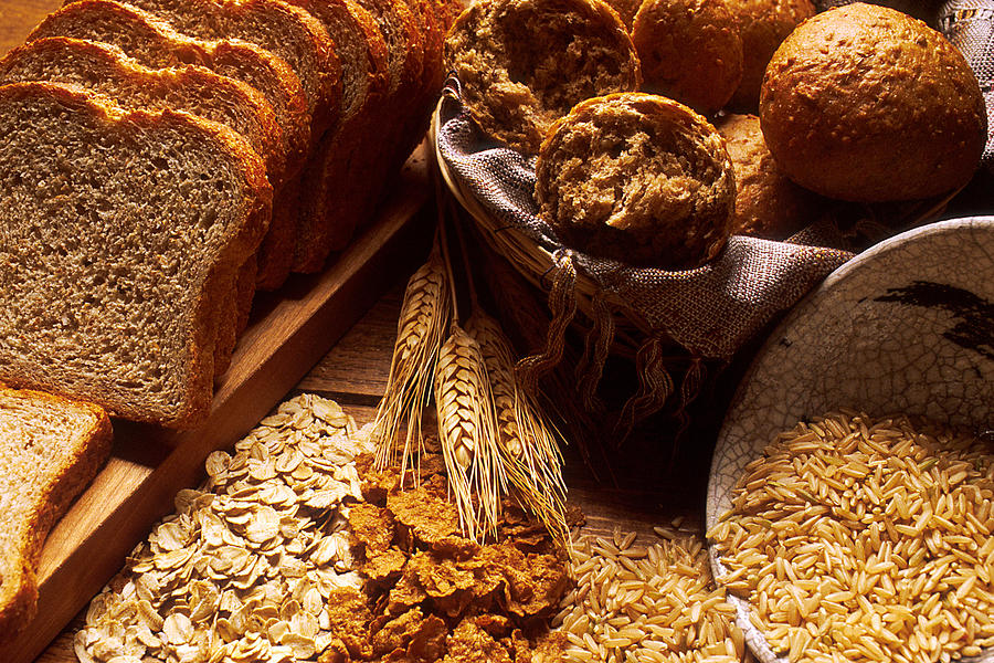 Carbohydrates Bread And Grains Photograph by Science Source