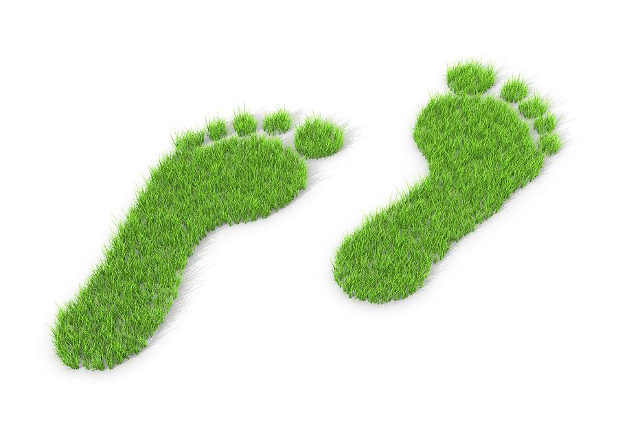Carbon footprint, conceptual artwork Photograph by Science Photo ...