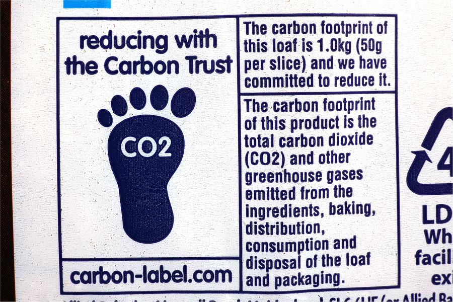 Carbon footprint label Photograph by Science Photo Library | Fine Art