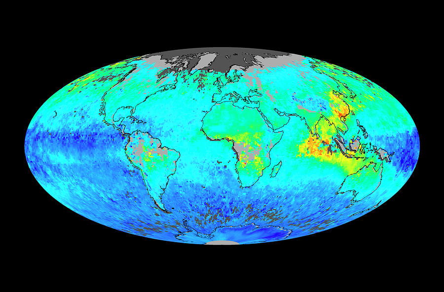 Carbon Monoxide Concentrations Photograph by Nasa/ncar/science Photo Library