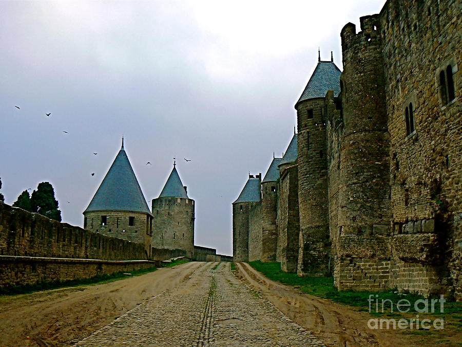 Architecture Photograph - Carcassonne Walls by France  Art